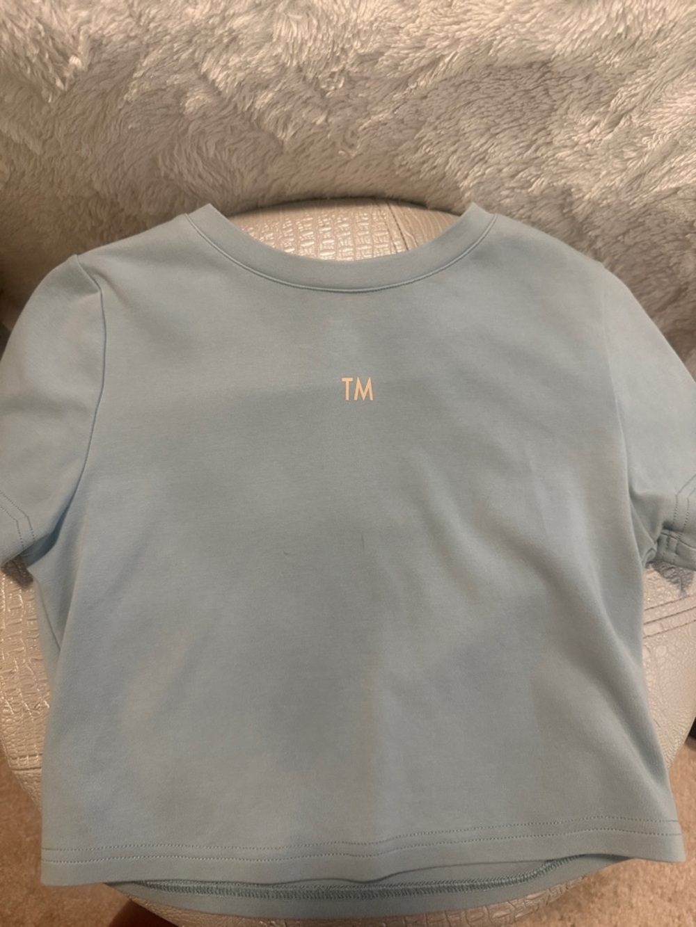 Tiger Mist Light Blue Short Sleeve Tee with Small TM Logo